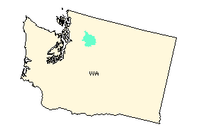 Location of the Sauk Watershed in Washington State.  Map courtesy of the EPA.